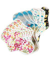 serviettes hygiéniques lavables, 5M+3L+2XL+1XXL, en coton bio, coffret FLUX FORT