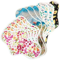 serviettes hygiéniques lavables, 5M+3L+2XL+1XXL, en coton bio, coffret FLUX FORT
