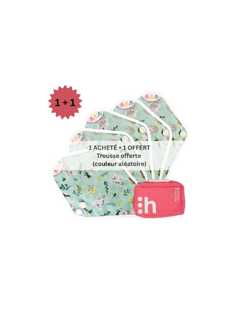 coffret 5 protège-slips , TONGA, en coton bio, (1+1) - 1